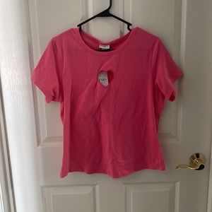 Rue 21 Pink Cut out Heart Top